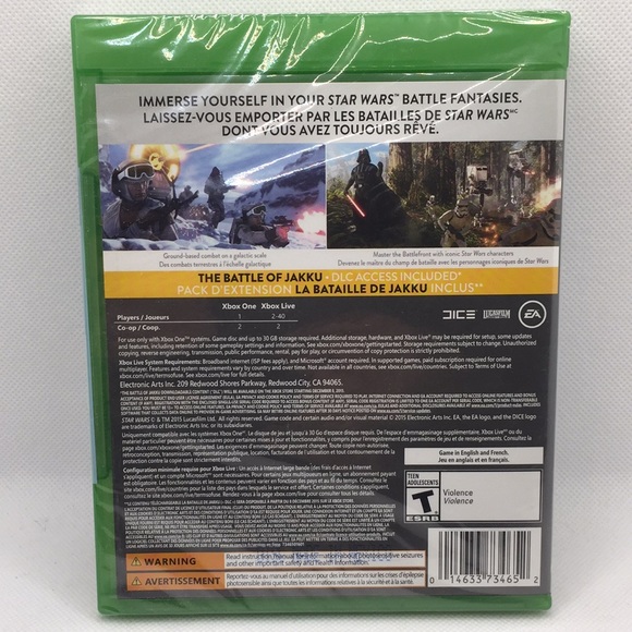 Xbox One Star Wars Battlefront Video Game New Factory Sealed - Picture 3 of 6